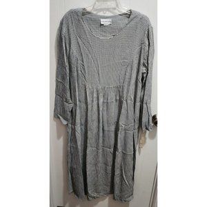 Vtg NWT Hayley Michaels Women's Long Sleeve Dress Gingham Plaid Cottagecore Sz L